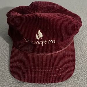 Lexington Country‎ Club Corduroy Cap Leather Strap Golf Vintage